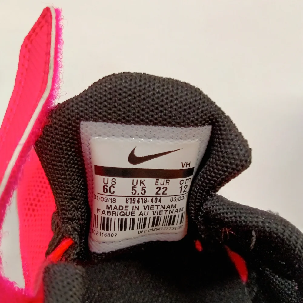 Nike Revolution 3 Toddler Sneakers Racer Pink & Chloribe Blue Size 6C